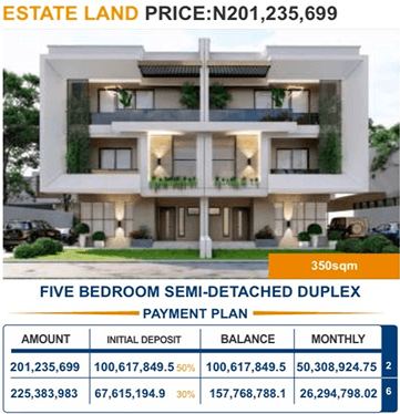 FIVE BEDROOM SEMI-DETACHED DUPLEX